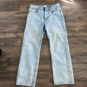 zara high waist z1975 wide/straight leg jeans